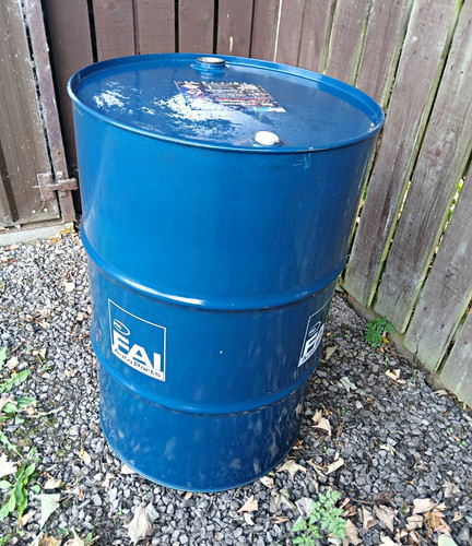 Empty oil drum barrel - empty,
