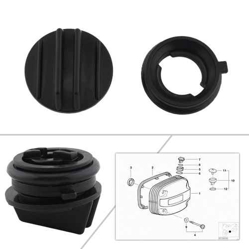 Oil tank cap and - tank, for