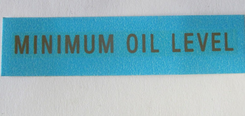 Decal minimum oil - decal, level